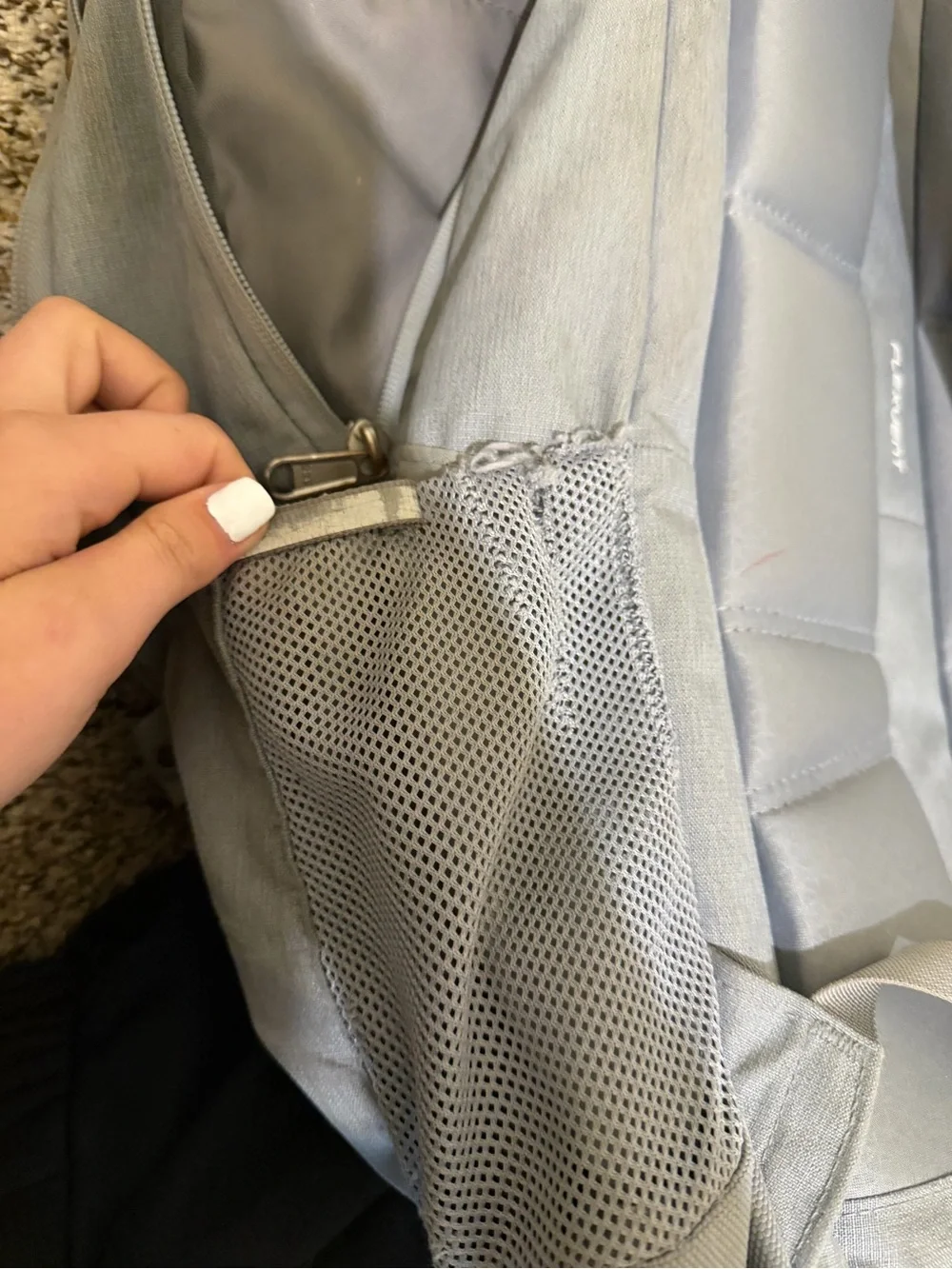 North Face Jester Backpack in light gray